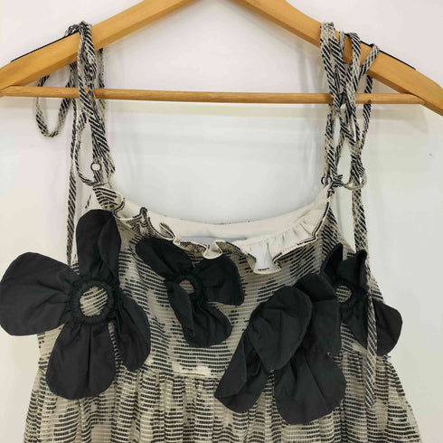 DIDDI MODA 花 アップリケ プリント シアー キャミ チュニックワンピース レディース JPN:M