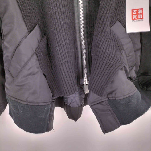 サカイ Sacai 21AW ニット切替ナイロンボンバージャケット メンズ JPN:1