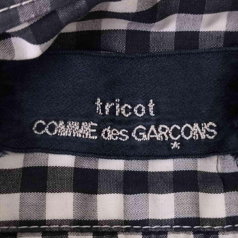 トリココムデギャルソン tricot COMME des GARCONS ギンガムチェックS/Sシャツワンピース レディース