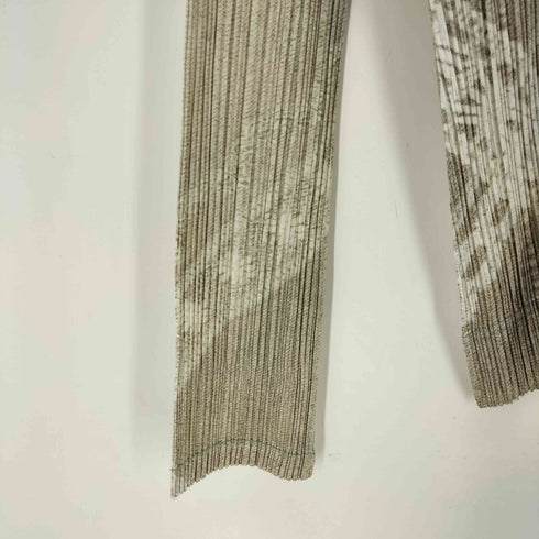 プリーツプリーズイッセイミヤケ PLEATS PLEASE ISSEY MIYAKE 転写シャツジャケット レディース JPN:3