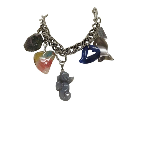 CHOPOVA LOWENA SILVER STONE CHARM IN MULTI レディース
