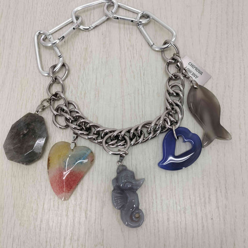 CHOPOVA LOWENA SILVER STONE CHARM IN MULTI レディース