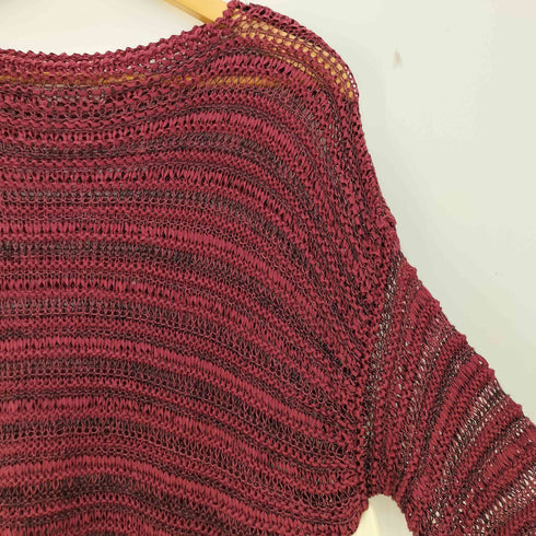 ヒロココシノ HIROKO KOSHINO クルーネック メッシュニット レディース