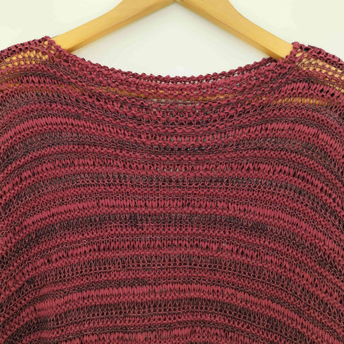 ヒロココシノ HIROKO KOSHINO クルーネック メッシュニット レディース