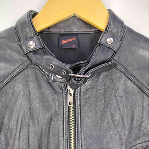 ジャックローズ JACKROSE ラムレザー シングルライダースジャケット メンズ JPN:3