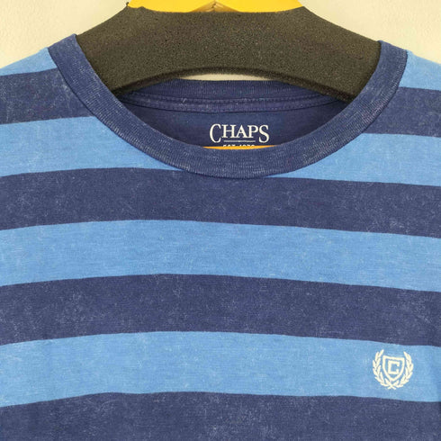 チャップスラルフローレン CHAPS RALPH LAUREN ワンポイント刺繍 S/S ボーダーTシャツ メンズ import:M