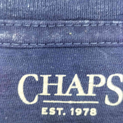 チャップスラルフローレン CHAPS RALPH LAUREN ワンポイント刺繍 S/S ボーダーTシャツ メンズ import:M
