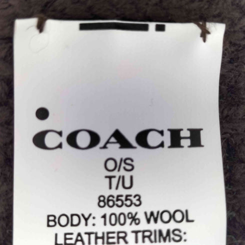コーチ COACH メリノウール リブ ニット ハット メンズ