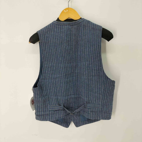 イッセイミヤケメン ISSEY MIYAKE MEN 96ss リネンコットン ストライプ ジレベスト メンズ JPN:M