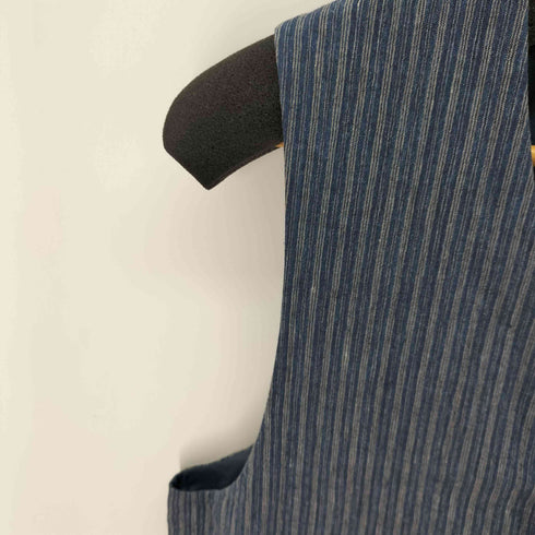 イッセイミヤケメン ISSEY MIYAKE MEN 96ss リネンコットン ストライプ ジレベスト メンズ JPN:M