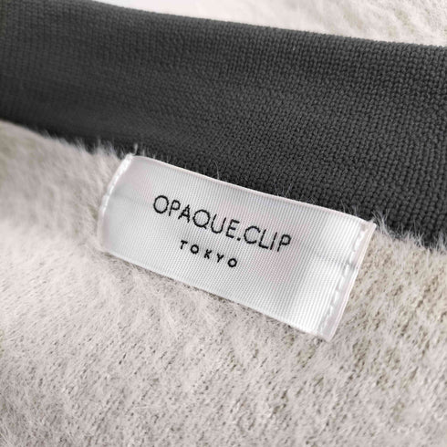オペークドットクリップ OPAQUE.CLIP フェザーヤーン配色Vネックニットカーディガン レディース JPN:M