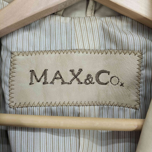 マックスアンドコー MAX & CO. リアルレザーテーラードジャケット レディース 42