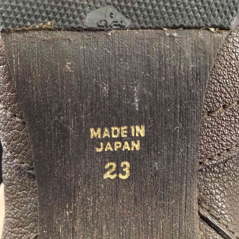 アトリエブルージュ atelier brugge サイドジップ スタッズ レザーロングブーツ レディース 23