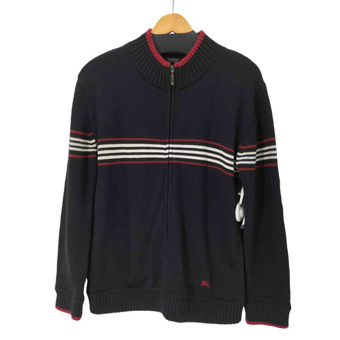 バーバリーブラックレーベル BURBERRY BLACK LABEL ウールアクリル ジップニット ドライバーズ メンズ JPN:2