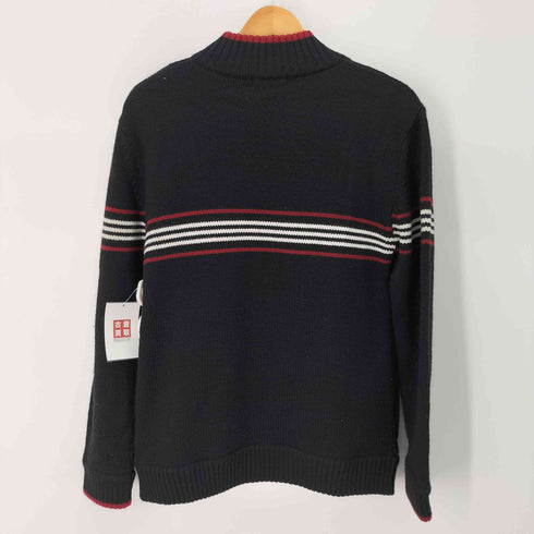 バーバリーブラックレーベル BURBERRY BLACK LABEL ウールアクリル ジップニット ドライバーズ メンズ JPN:2