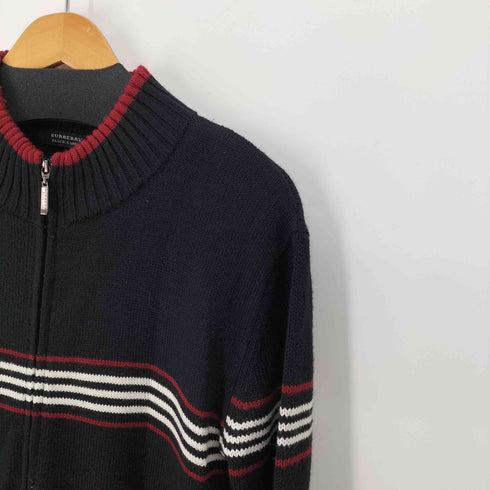 バーバリーブラックレーベル BURBERRY BLACK LABEL ウールアクリル ジップニット ドライバーズ メンズ JPN:2