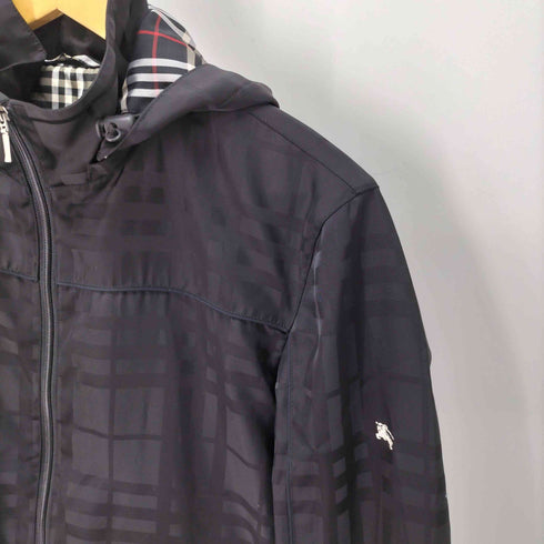 バーバリーブラックレーベル BURBERRY BLACK LABEL シャドーチェック フード ブルゾン 裏地ノバチェック メンズ JPN:M