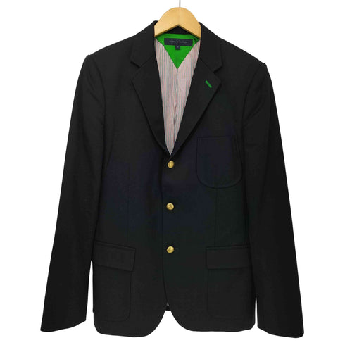 トミーヒルフィガー TOMMY HILFIGER 紺ブレ 金ボタン 3B テーラード ジャケット メンズ import:XL