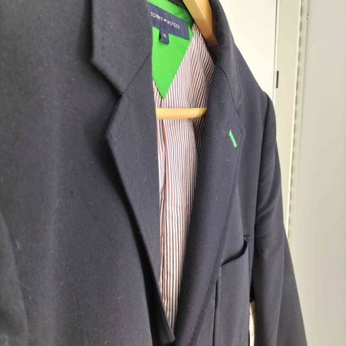 トミーヒルフィガー TOMMY HILFIGER 紺ブレ 金ボタン 3B テーラード ジャケット メンズ import:XL