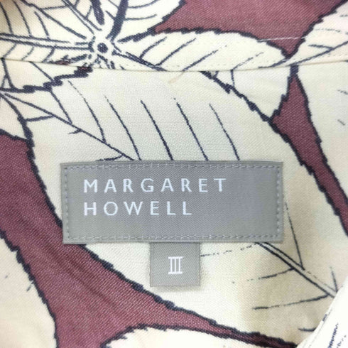 マーガレットハウエル MARGARET HOWELL リーフ柄シルクシャツ レディース JPN:3