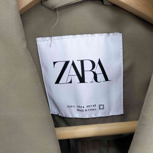 ザラ ZARA 比翼ボタン ポリ チェスター コート メンズ import:L