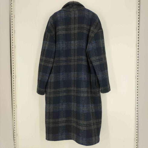 ザラ ZARA マドラスチェック オーバーサイズ チェスター コート メンズ import:L