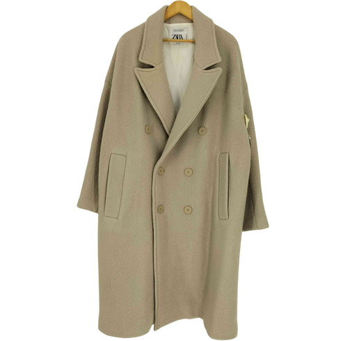 ザラ ZARA 22AW オーバーサイズ ウール ダブルブレスト チェスター コート メンズ import:L