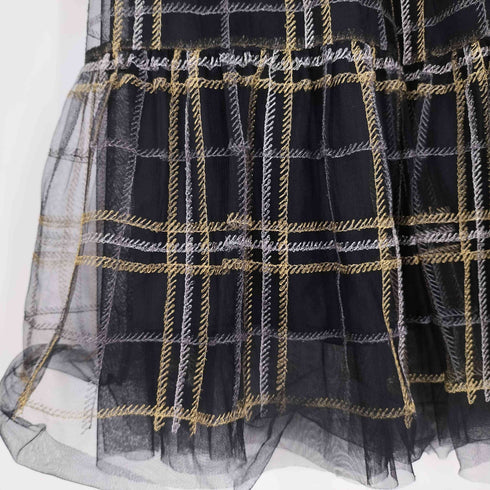 グレースクラス Grace Class チェック刺繍チュールスカート レディース JPN:36