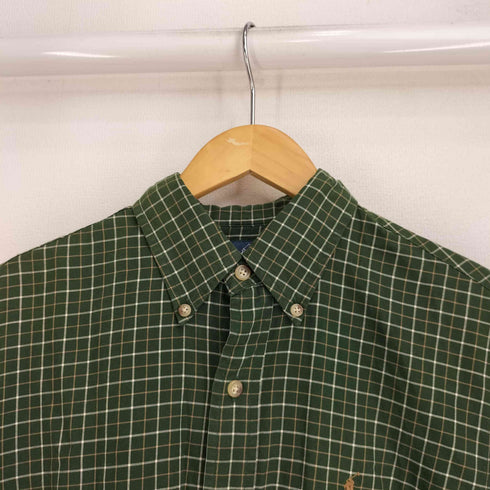ラルフローレン RALPH LAUREN CUSTOM FIT ポニー刺繍 チェック B.D L/S シャツ メンズ import:S