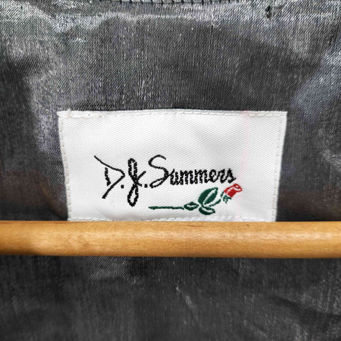 D.J. Summers メタリック シルバー シワ加工 ロングシャツ レディース