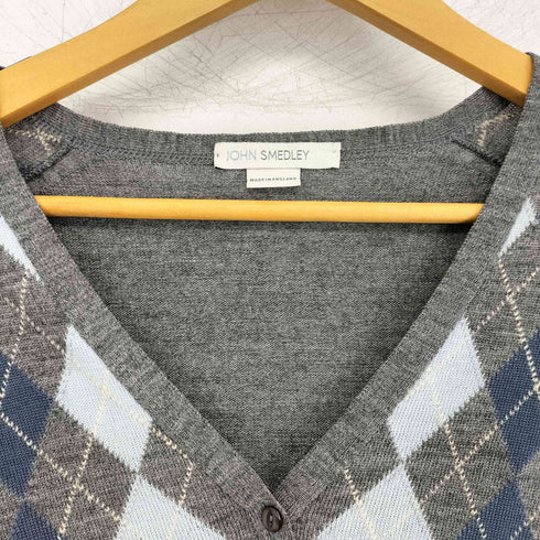 ジョンスメドレー JOHN SMEDLEY アーガイルカーディガン レディース import:S