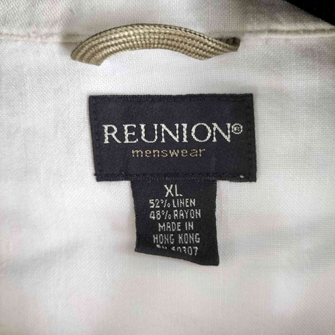 REUNION リネン混 S/S 開襟シャツ メンズ XL