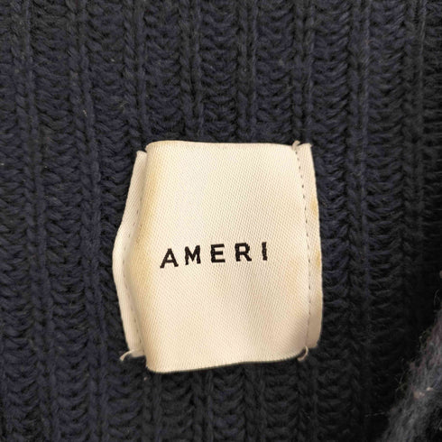 アメリヴィンテージ Ameri VINTAGE ポリ混 レーヨン バルーン袖 ハイネック ニット レディース