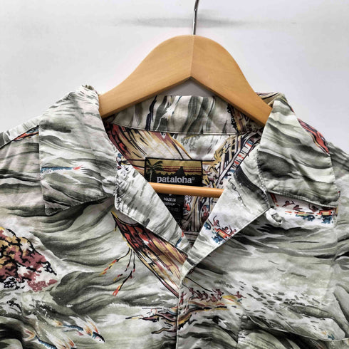 パタゴニア patagonia 00S pataloha パタロハ オープンカラー S/S ハワイアン アロハシャツ 総柄 開襟 メンズ import:S