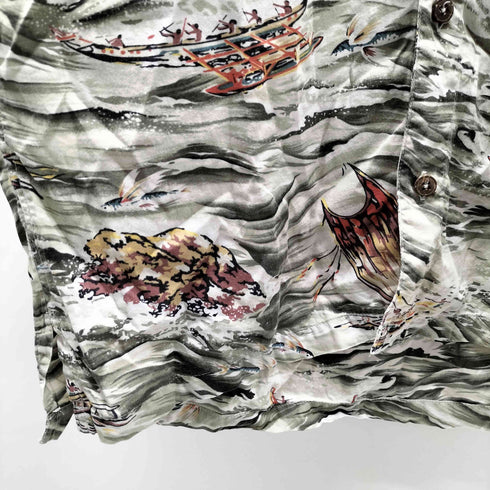 パタゴニア patagonia 00S pataloha パタロハ オープンカラー S/S ハワイアン アロハシャツ 総柄 開襟 メンズ import:S