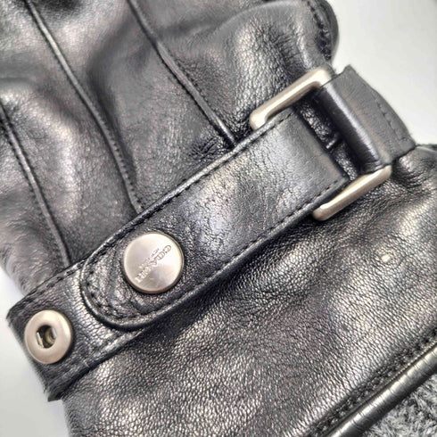 コーチ COACH 3WAY 2 IN 1 GLOVE レザー カシミヤ ニット グローブ 手袋 メンズ L