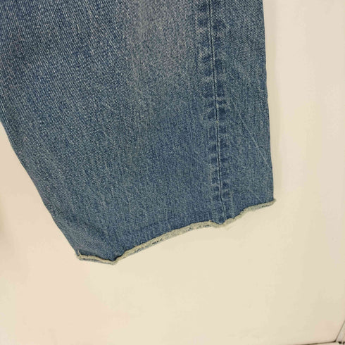 BRILL ボタンフライ カットオフ ストレートデニムパンツ レディース