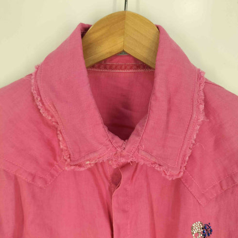 フランシストモークス FranCisT_MOR.K.S Y2K フリンジ ラインストーン リネン100 ワイヤーシャツ メンズ JPN:3