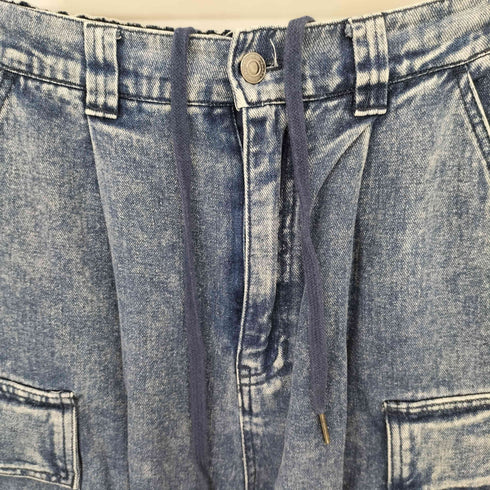 ケミカル インディゴ ワイド カーゴ デニムパンツ メンズ JPN:M