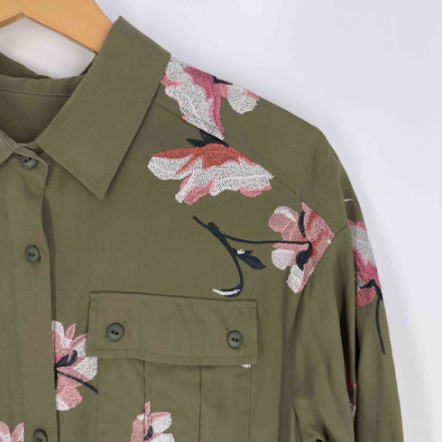 グレースコンチネンタル GRACE CONTINENTAL 刺繍アーミーシャツワンピース レディース JPN:36