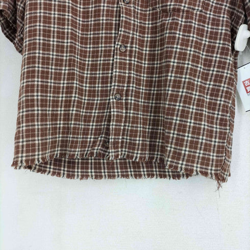 cotton on カットオフ加工 チェック S/S シャツ メンズ import:S