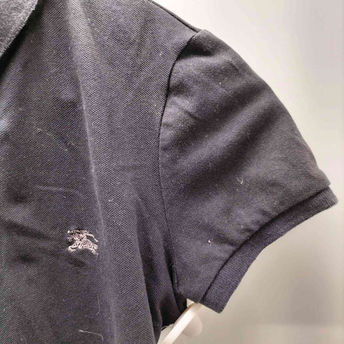 バーバリーブルーレーベル BURBERRY BLUE LABEL ホース 刺繍 ノバチェック ライン ポロ シャツ レディース EUR:38