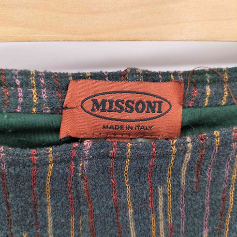 ミッソーニ MISSONI マルチカラーストライプ ストレッチイージーパンツ レディース 44