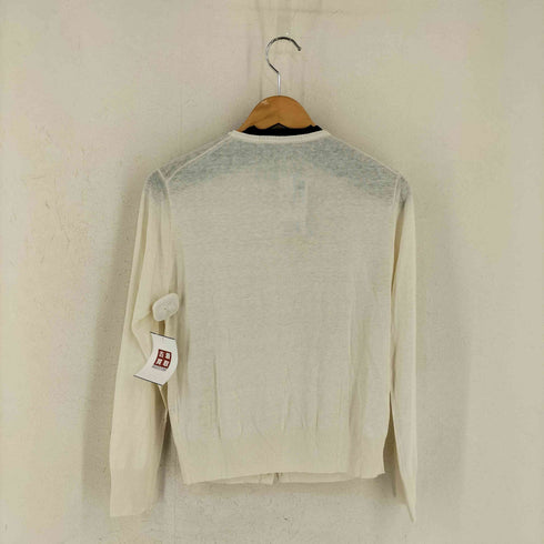 シップス SHIPS Primary Navy Label シルク リネン ハイ ボタン カーディガン レディース 36
