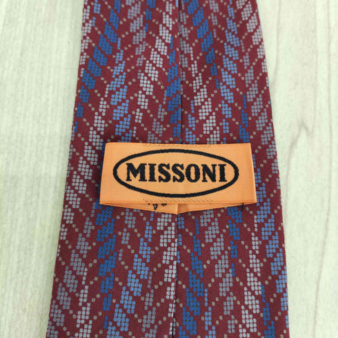 ミッソーニ MISSONI 総柄シルクネクタイ メンズ