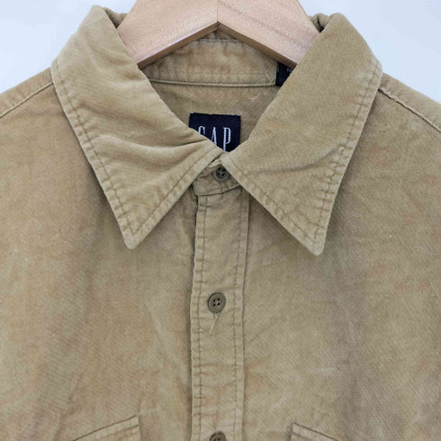 ギャップ Gap 90-00s OLD ベルベット ワークシャツ メンズ import:M