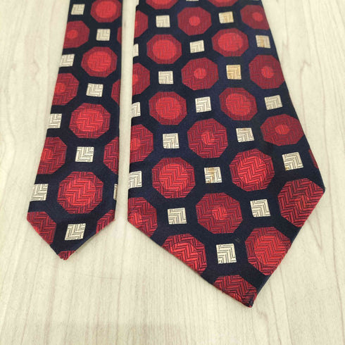 イヴサンローラン Yves Saint Laurent 総柄シルクネクタイ メンズ