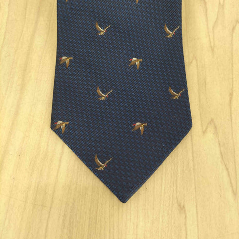 アクアスキュータム AQUASCUTUM 鳥柄シルクネクタイ メンズ