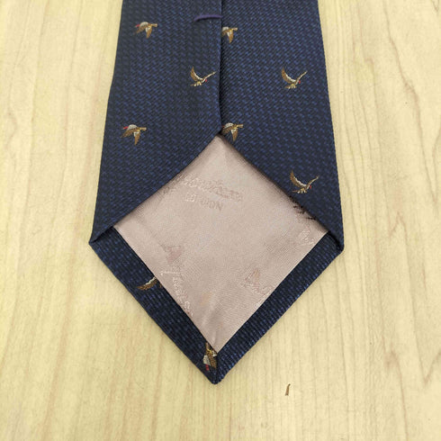 アクアスキュータム AQUASCUTUM 鳥柄シルクネクタイ メンズ
