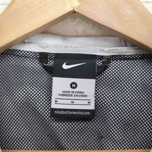 ナイキ NIKE 総柄スウォッシュ刺繍ナイロンジャケット メンズ M